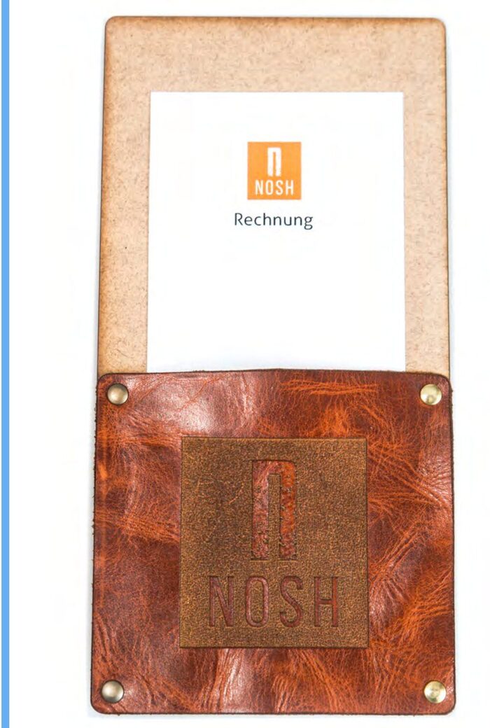 Rechnungsbutler aus Leder im Used-Look für NOSH Restaurants